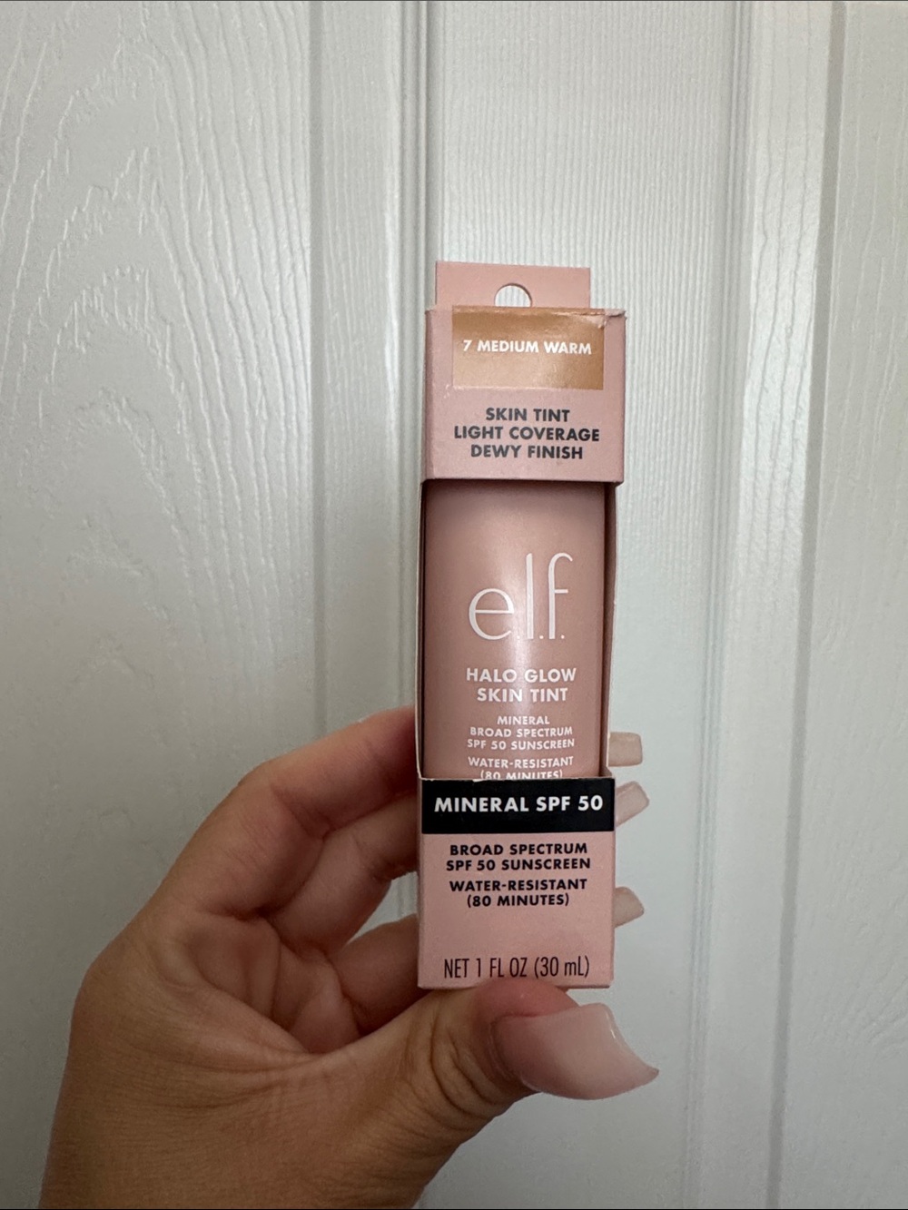 e.l.f. Halo Glow Skin Tint - 7 Medium Warm (Peachy Pink Packaging)